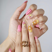 Very Berry Lemonade - Ersa Nails Nude Pink Yellow PressOnNails