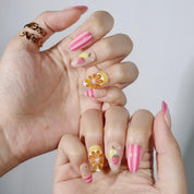 Very Berry Lemonade - Ersa Nails Nude Pink Yellow PressOnNails