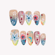 Vitamin Sea - Ersa Nails White Blue Nude PressOnNails