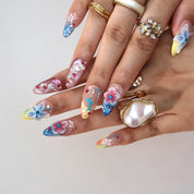 Vitamin Sea - Ersa Nails White Blue Nude PressOnNails