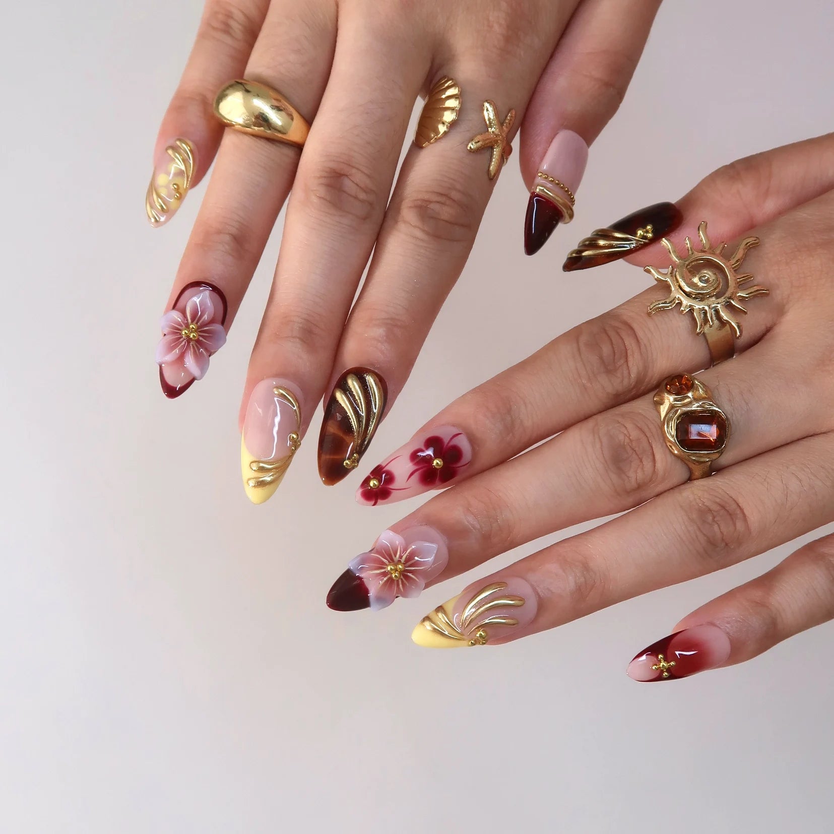 Warm Bloom - Ersa Nails Nude Red PressOnNails
