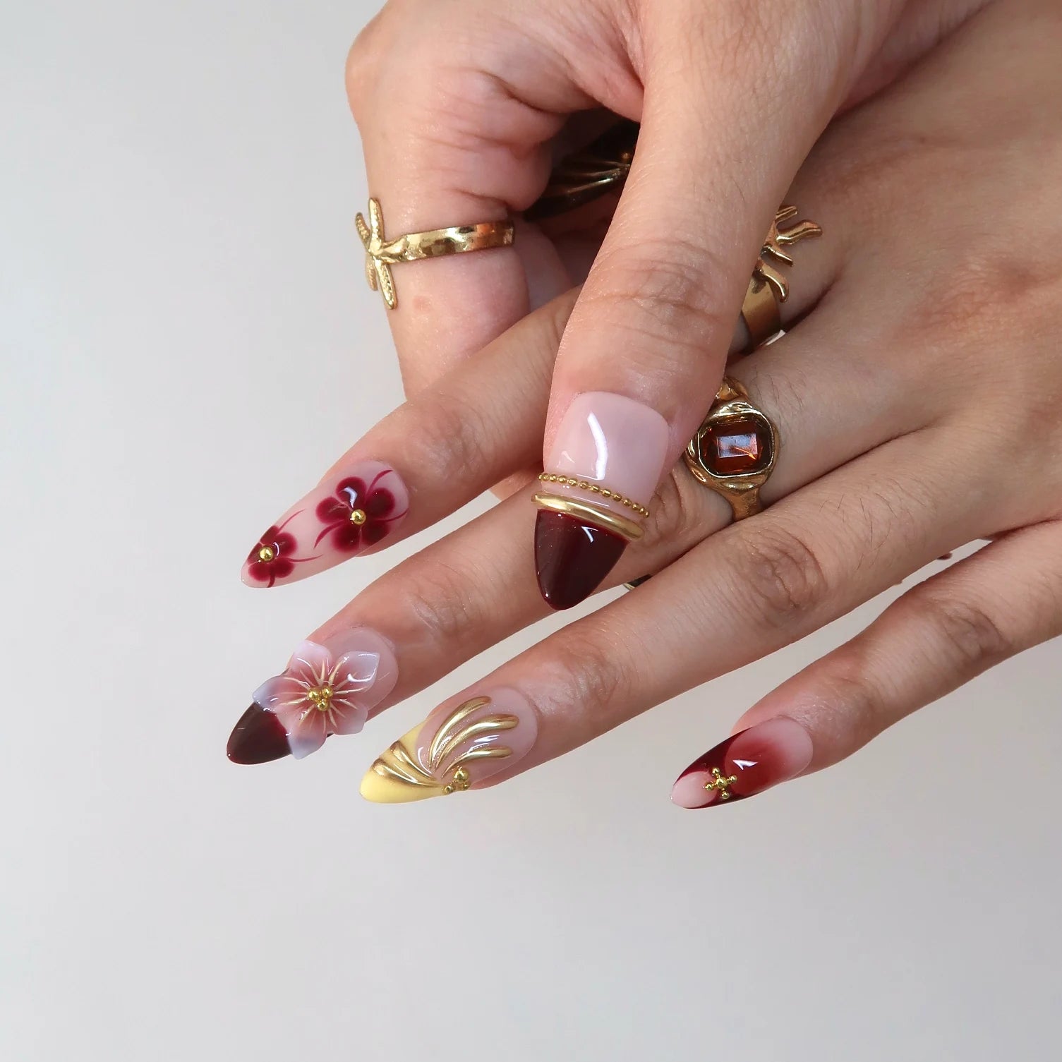 Warm Bloom - Ersa Nails Nude Red PressOnNails