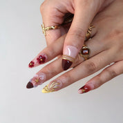 Warm Bloom - Ersa Nails Nude Red PressOnNails