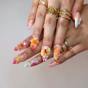 Warm & Colorful - Ersa Nails Orange Yellow PressOnNails