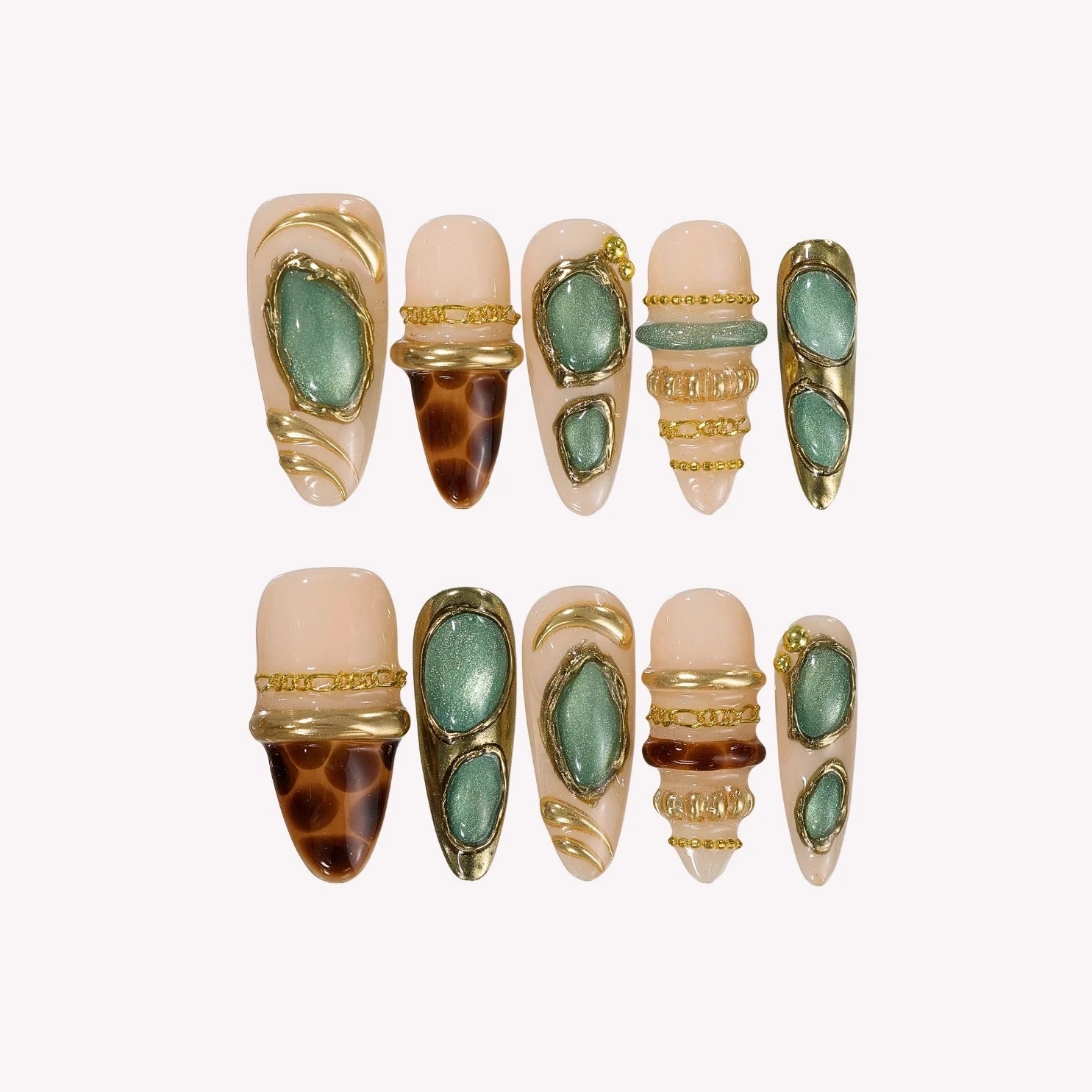 Well Off - Ersa Nails Nude Jade PressOnNails