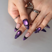 Wicked Night - Ersa Nails Nude Purple PressOnNails