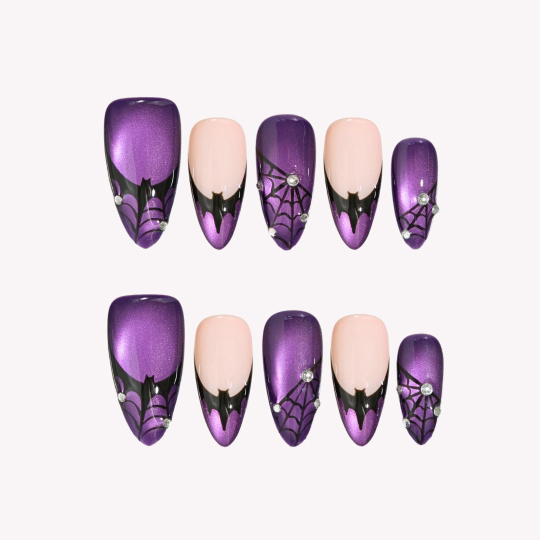 Wicked Night - Ersa Nails Nude Purple PressOnNails