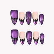 Wicked Night - Ersa Nails Nude Purple PressOnNails
