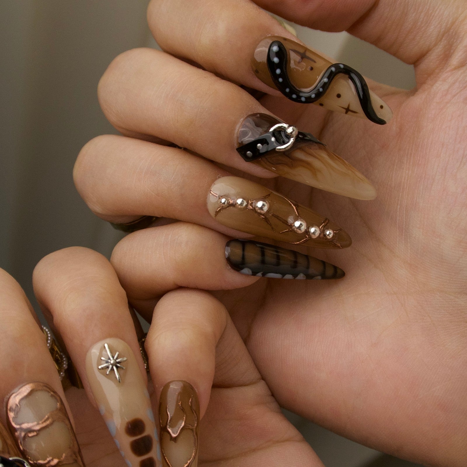Wild Heart - Ersa Nails Nude Brown PressOnNails