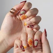 Wild Venus - Ersa Nails Nude Orange Red PressOnNails