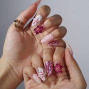 Wildest Dreams - Ersa Nails White Pink Purple PressOnNails