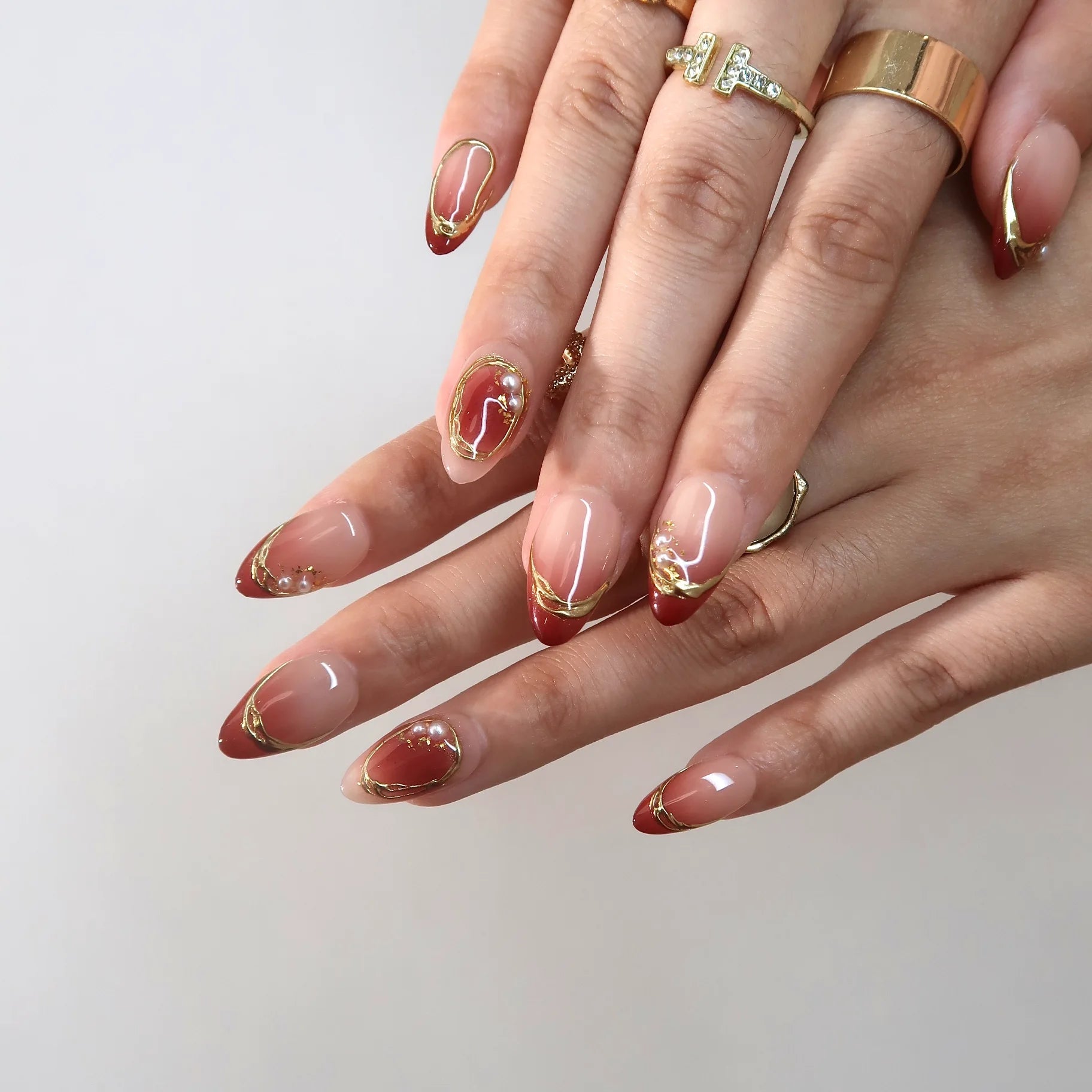 Wine O’Clock - Ersa Nails Nude Red PressOnNails