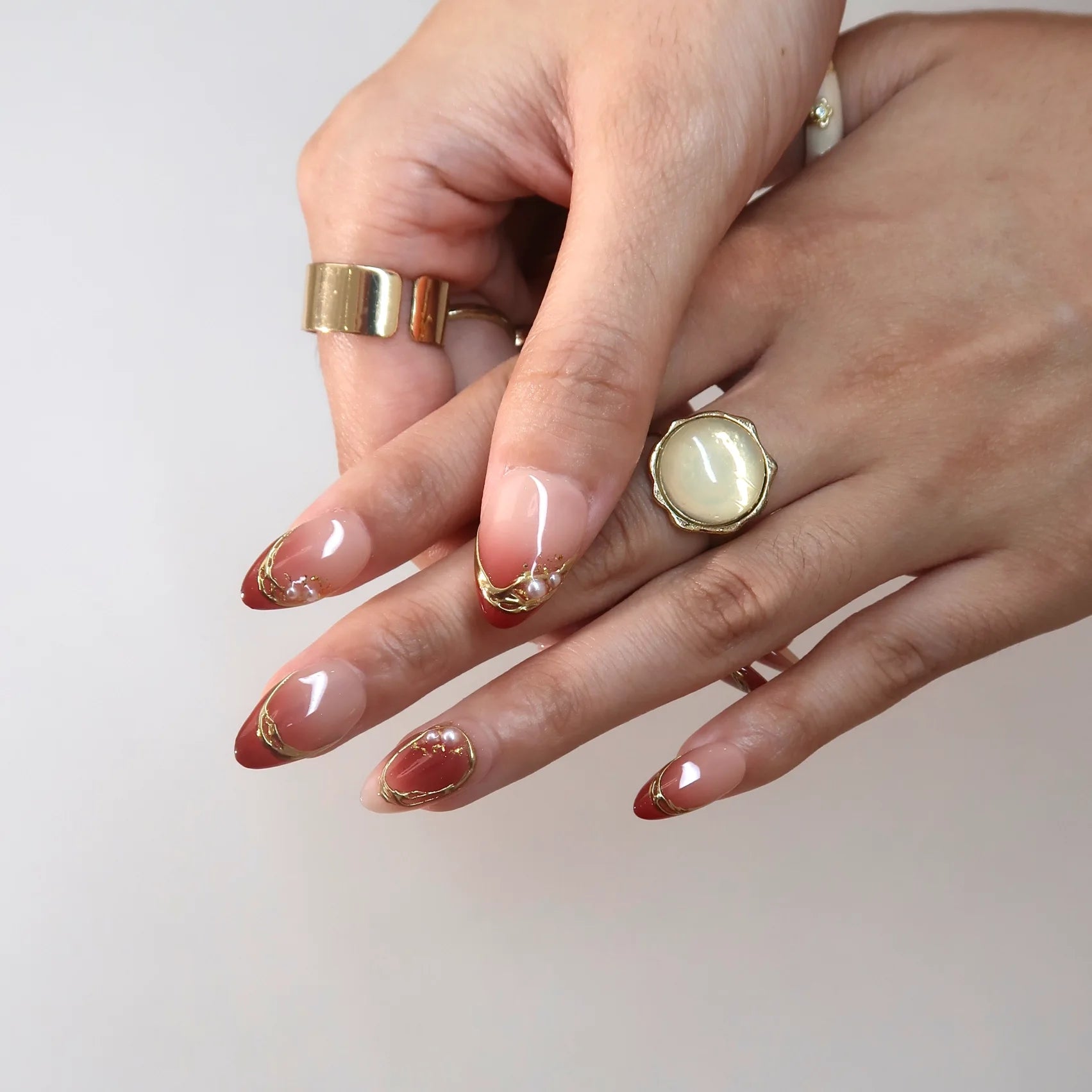 Wine O’Clock - Ersa Nails Nude Red PressOnNails