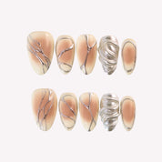 Wishful - Ersa Nails Silver Pink PressOnNails