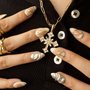 Wishful - Ersa Nails Silver Pink PressOnNails