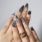 Yinyang - Ersa Nails Nude Black Gold PressOnNails